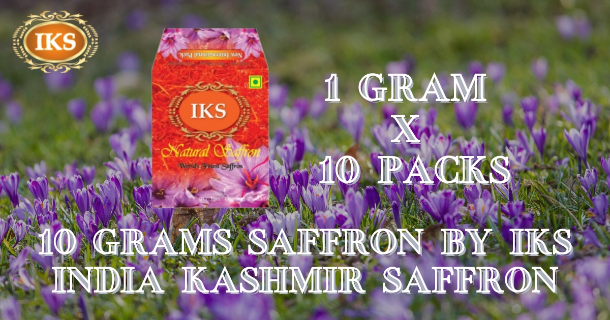 100% Guaranteed Real 10 Grams Saffron by IKS India Kashmir Saffron - Shudh Kashmiri Mogra Saffron