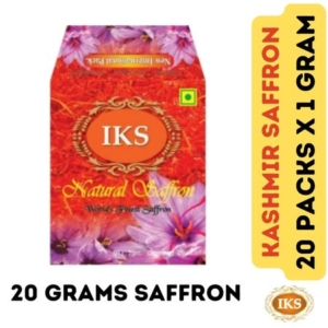 20 Grams Saffron by IKS India Kashmir Saffron – Authentic Kashmiri Pampore