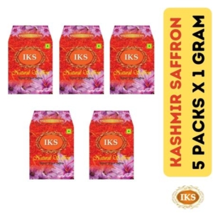 Original 5 Grams Saffron by IKS India Kashmir Saffron – Organic Kashmir Kumkuma Puvvu