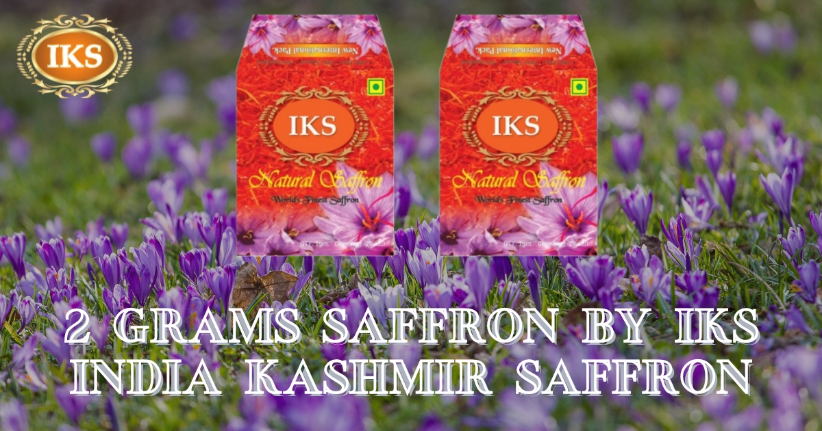 Top Quality 2 Grams Saffron by IKS India Kashmir Saffron - Purest Kashmiri Kumkumpuvvu